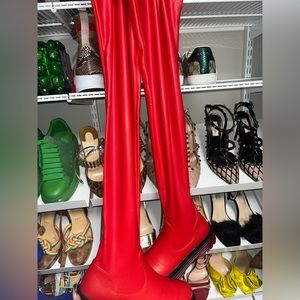 red knee high boots size 11 women’s.